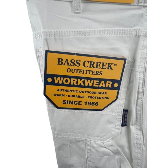 Bass Creek Outfitters Men's White Stretch Carpenter Shorts 30 Outdoor Workwear - Picture 6 of 16